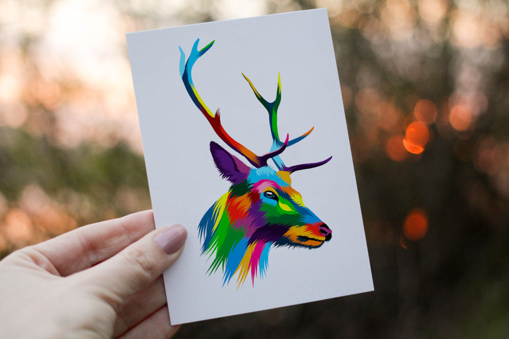 Stag Birthday Card, Stag Birthday Card, Personalized Stag Card - Click Image to Close